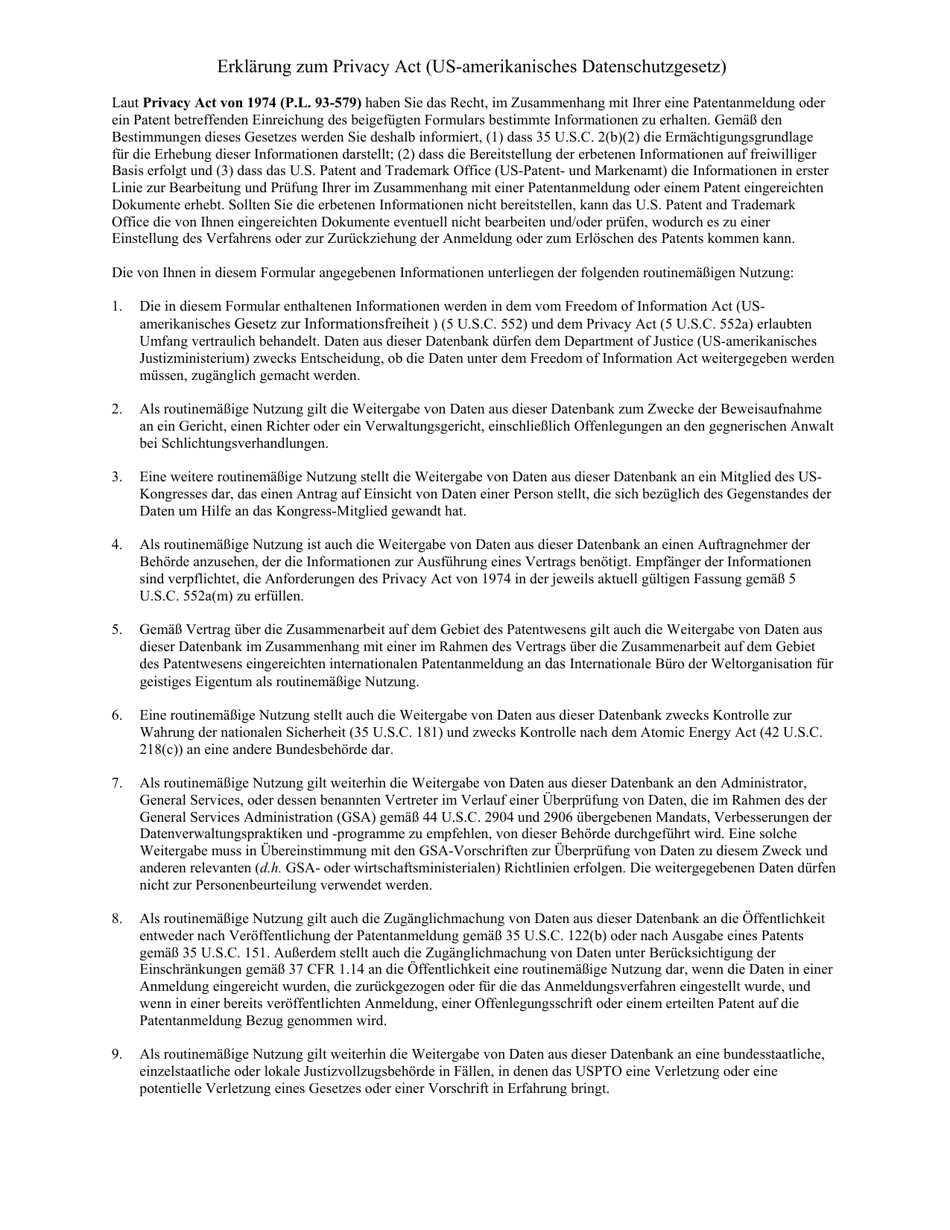 Form PTO / SB / 82DE Power of Attorney or Revocation of Power of Attorney With a New Power of Attorney and Change of Correspondence Address, Page 3