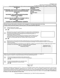 Document preview: Form PTO/SB/82NL Power of Attorney or Revocation of Power of Attorney With a New Power of Attorney and Change of Correspondence Address (English/Dutch)