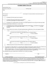 Form PTO/SB/96 Statement Under 37 Cfr 3.73(B)