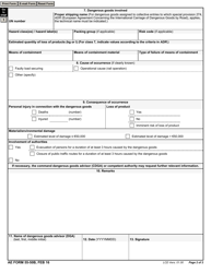 AE Form 55-50B Accident/Incident Report on Occurrences During the Carriage of Dangerous Goods/Hazardous Waste, Page 2