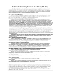 Form PTO-1594 Recordation Form Cover Sheet (For Trademarks Only), Page 2