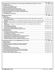 AE Form 55-50H Adr - Predeparture Checklist for Transportation Units/Adr (English/German), Page 2