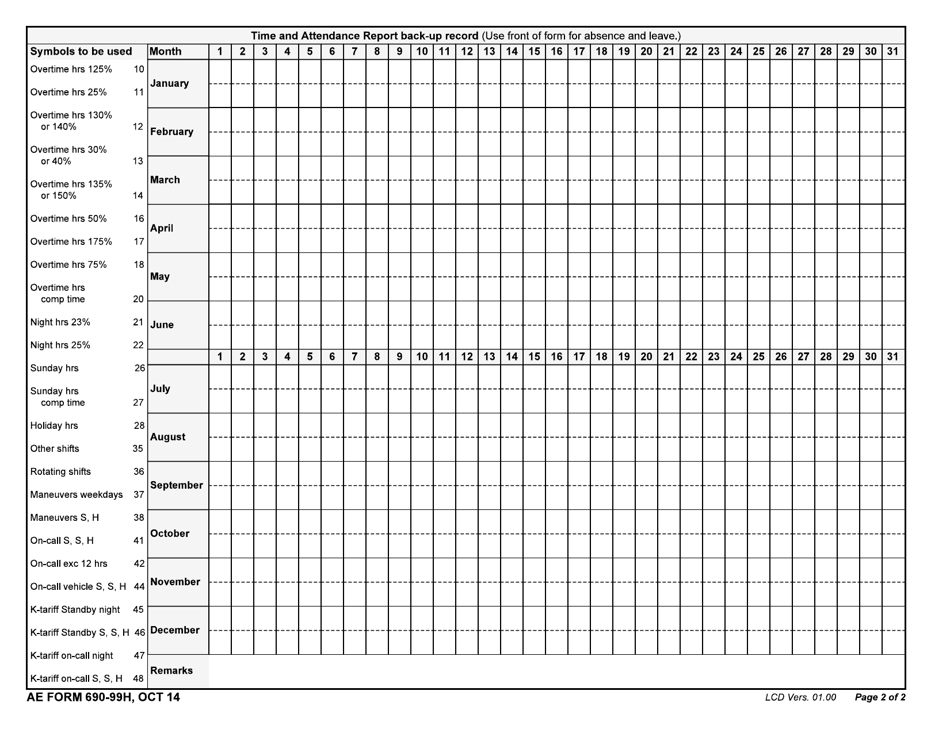 AE Form 690-99H - Fill Out, Sign Online and Download Fillable PDF ...