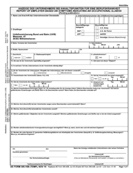 AE Form 385-10B (TEMP) Report of Employer Based on Symptoms Indicating an Occupational Illness (English/German), Page 2