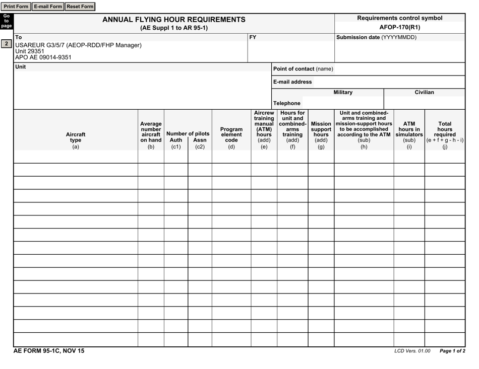 AE Form 95-1C - Fill Out, Sign Online and Download Fillable PDF ...