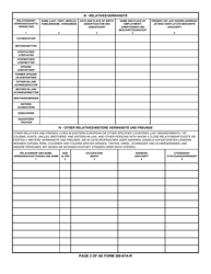 AE Form 380-67A-R Alien Personal History Statement (English/German), Page 2