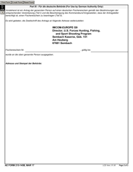 AE Form 215-145B Application for German Fishing License (English/German), Page 2