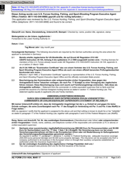 AE Form 215-145A Application for Issuance/Renewal of a German Foreigners Hunting License for Members of the U.S. Forces Stationed in Germany (English/German), Page 2