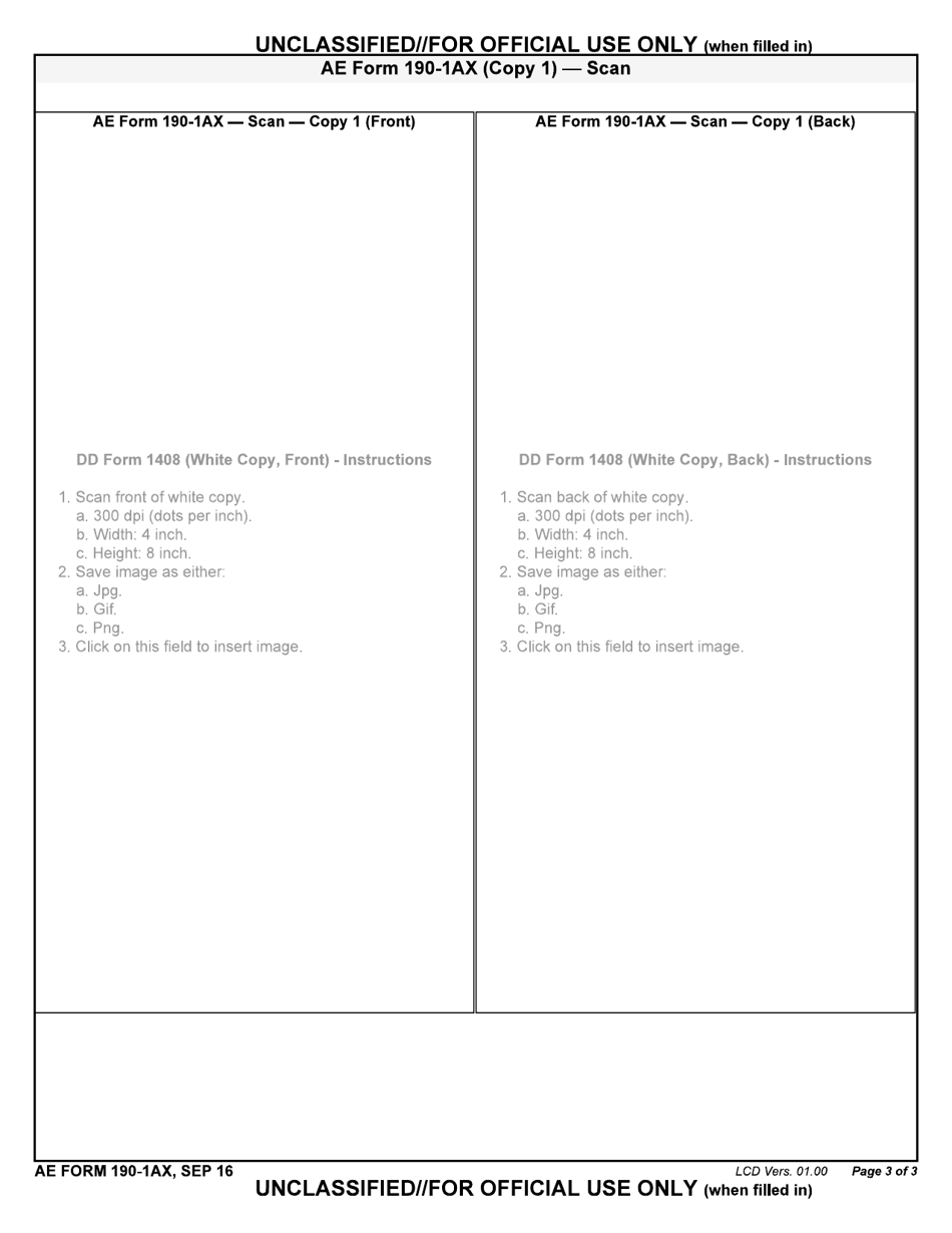 AE Form 190-1AX Army in Europe Armed Forces Traffic Ticket - Report of Action, Page 3
