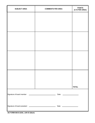 AE Form 600-8-225A Board Appraisal Worksheet, Page 2