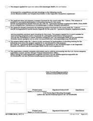 AE Form 190-6L Certificate of Need (English/German), Page 2