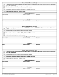 AE Form 608-10-1F Child Youth and School Services Employee Health Assessment/Screening, Page 2