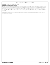 AE Form 608-10-1E Child Youth and School Services Accident/Incident Report, Page 2