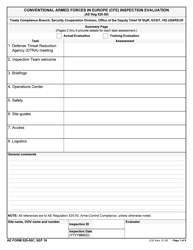 AE Form 525-50C Conventional Armed Forces in Europe (Cfe) Inspection Evaluation