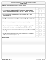 AE Form 525-50C Conventional Armed Forces in Europe (Cfe) Inspection Evaluation, Page 9