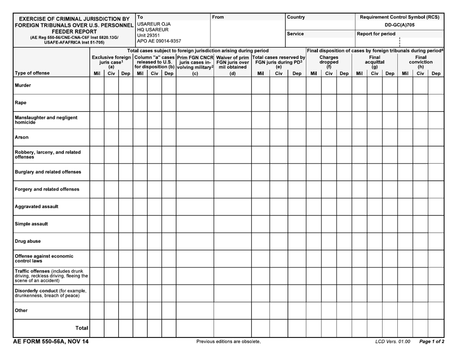 AE Form 550-56A - Fill Out, Sign Online and Download Fillable PDF ...