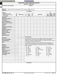 AE Form 420-1B Inventory and Condition Report