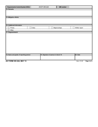 AE Form 350-22A Maneuver Environmental Damage Incident Report, Page 2
