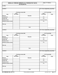Document preview: AE Form 690-76A Non-U.S. Forces Versus U.S. Forces Pay Data