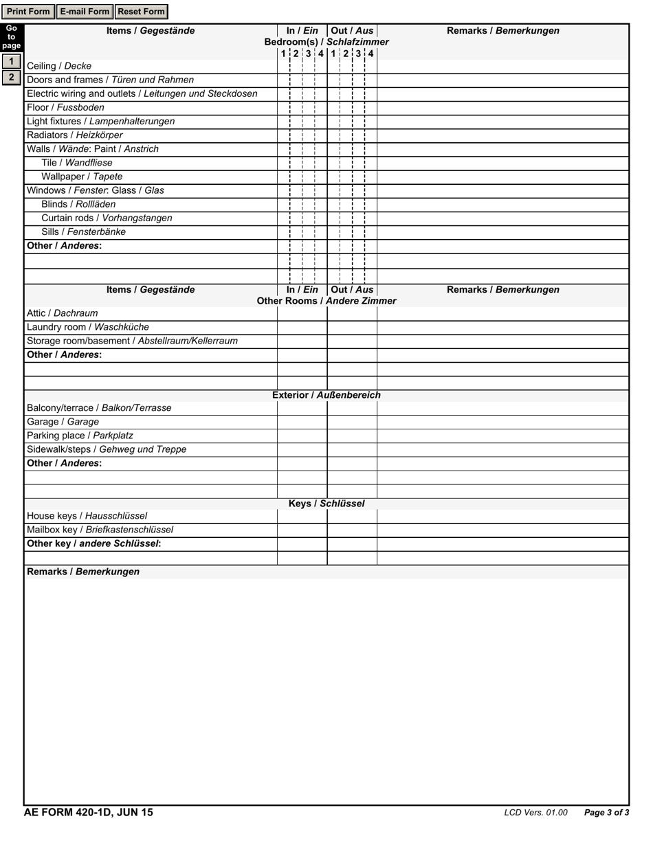 AE Form 420-1D - Fill Out, Sign Online and Download Fillable PDF ...