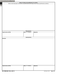 AE Form 690-110A Request, Authorization, and Report of Overtime, Page 2