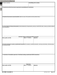 AE Form 1-3B Request for Approval of Unauthorized Acsa Transaction, Page 2