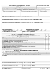 Document preview: AE Form 200-1A Request for Environmental Review