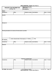 Document preview: AE Form 1-10D Request for Information