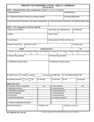 AE Form 690-70F Request for Local National Personnel Action (Germany)