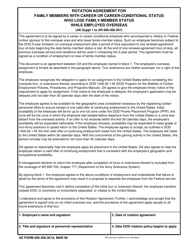Document preview: AE Form 690-300.301A Rotation Agreement for Family Members With Career or Career-Conditional Status Who Lose Family-Member Status While Employed Overseas