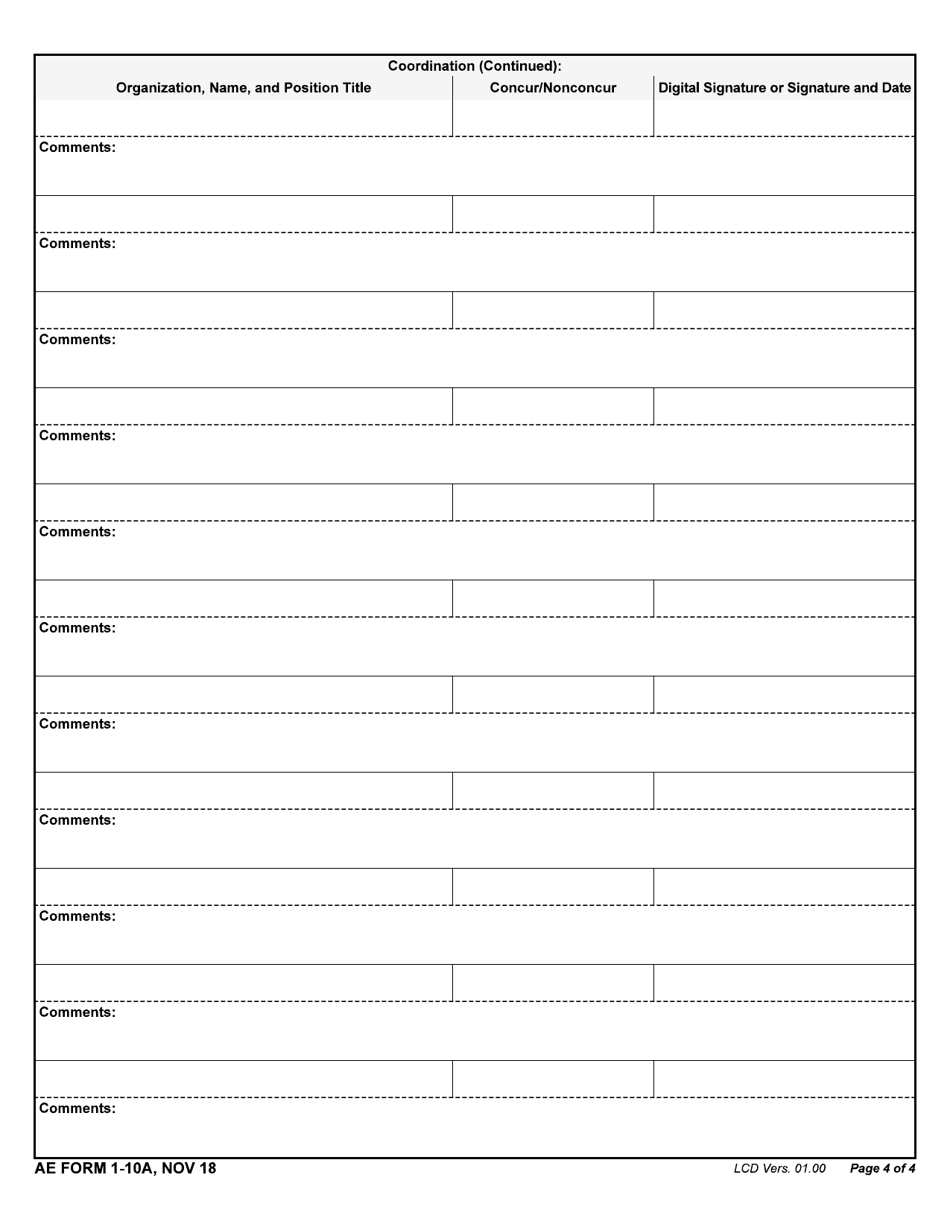 AE Form 1-10A Staff-Action Summary, Page 4