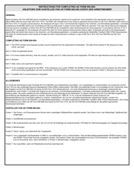 AE Form 690-69A Supplemental Travel Order (English/German), Page 2