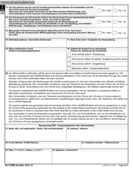 AE Form 220-90A Usareur Band and Chorus Performance Request (English/German), Page 2