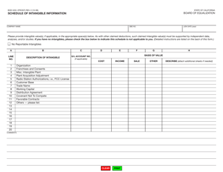 Form BOE-529-I Schedule of Intangible Information - California