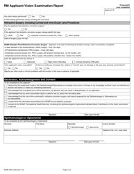 Form RCMP GRC2180 Rm Applicant Vision Examination Report - Canada, Page 2