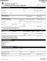Form RCMP GRC3567 National Scholarship Program Application - Canada, Page 2