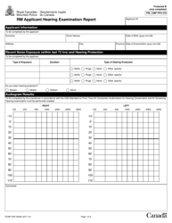 Form RCMP GRC6509 &quot;Rm Applicant Hearing Examination Report&quot; - Canada