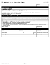 Form RCMP GRC6509 Rm Applicant Hearing Examination Report - Canada, Page 2