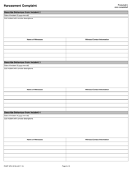 Form RCMP GRC3919 Harassment Complaint - Canada, Page 4