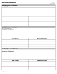 Form RCMP GRC3919 Harassment Complaint - Canada, Page 5