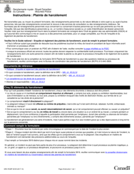 Document preview: Forme RCMP GRC3919 Plainte De Harcelement - Canada (French)