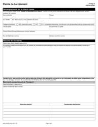 Forme RCMP GRC3919 Plainte De Harcelement - Canada (French), Page 3