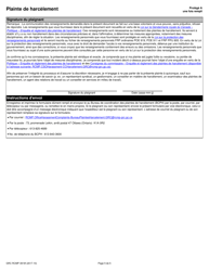 Forme RCMP GRC3919 Plainte De Harcelement - Canada (French), Page 6