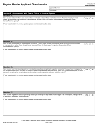 Form RCMP GRC5096 Regular Member Applicant Questionnaire (Rmaq) - Canada, Page 11