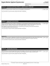 Form RCMP GRC5096 Regular Member Applicant Questionnaire (Rmaq) - Canada, Page 12