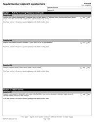 Form RCMP GRC5096 Regular Member Applicant Questionnaire (Rmaq) - Canada, Page 17