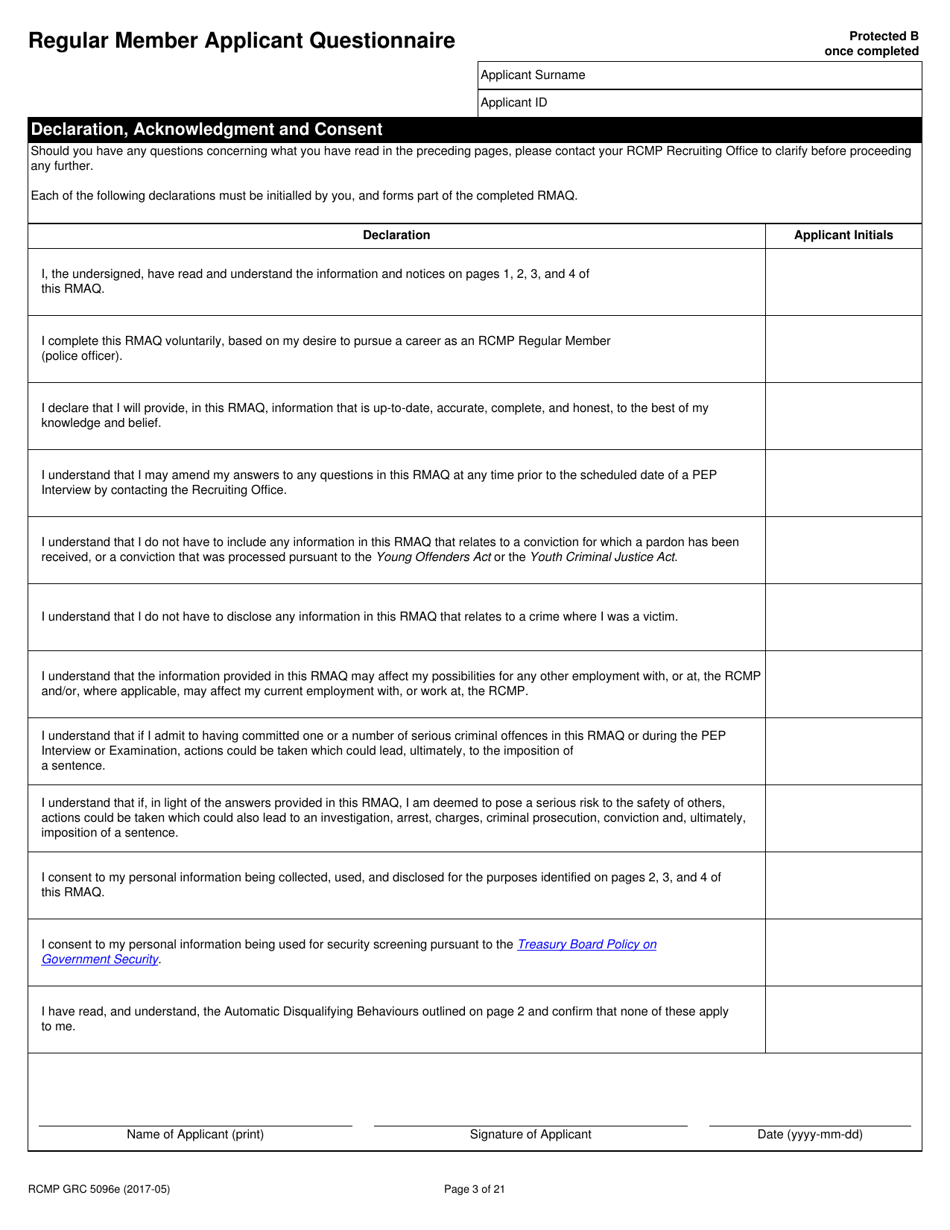 Form Rcmp Grc5096 Fill Out Sign Online And Download Fillable Pdf Canada Templateroller 0291