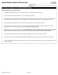 Form RCMP GRC5096 Regular Member Applicant Questionnaire (Rmaq) - Canada, Page 4