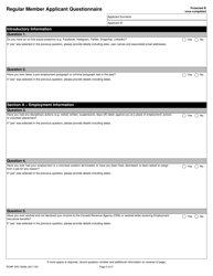Form RCMP GRC5096 Regular Member Applicant Questionnaire (Rmaq) - Canada, Page 5