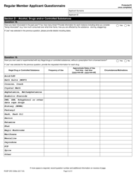 Form RCMP GRC5096 Regular Member Applicant Questionnaire (Rmaq) - Canada, Page 9